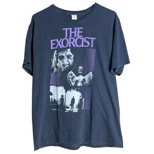 The Exorcist T-shirt Black Cotton Vtg Graphic Grunge Unisex Halloween Mens L